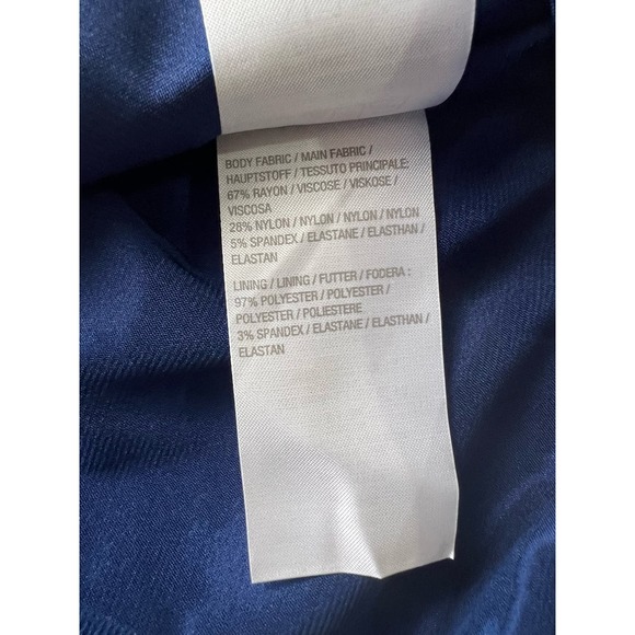 Dennis Basso Ponte Knit Lined Blazer With Pockets RICH ROYAL NWT SIZE 14 - Picture 6 of 7